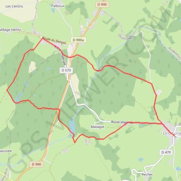 Itinéraire Circuit du Pont Romain, distance, dénivelé, altitude, carte, profil, trace GPS