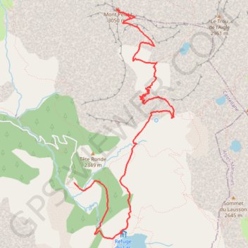 Itinéraire Lac d'Allos - Mont Pelat - Parking du Laus, distance, dénivelé, altitude, carte, profil, trace GPS