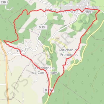 Itinéraire Tour des Frontigues - Saint-Pé-d'Ardet, distance, dénivelé, altitude, carte, profil, trace GPS