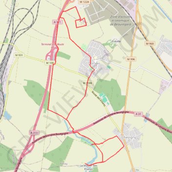 Itinéraire Fort de Beauregard, distance, dénivelé, altitude, carte, profil, trace GPS