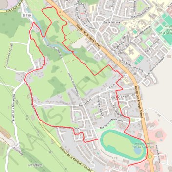 Itinéraire C - Marche 7km, distance, dénivelé, altitude, carte, profil, trace GPS
