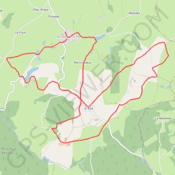 Itinéraire Les Andais, distance, dénivelé, altitude, carte, profil, trace GPS