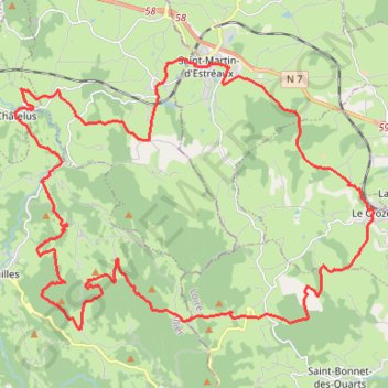 Itinéraire Rando en Pays de Jars - Saint-Martin-d'Estréaux, distance, dénivelé, altitude, carte, profil, trace GPS
