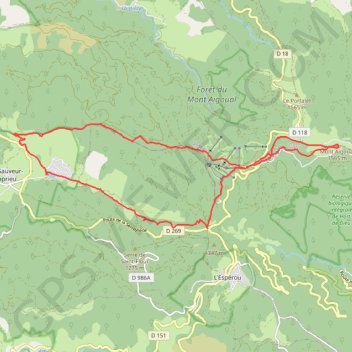 Itinéraire De Camprieu au Mont Aigoual, distance, dénivelé, altitude, carte, profil, trace GPS