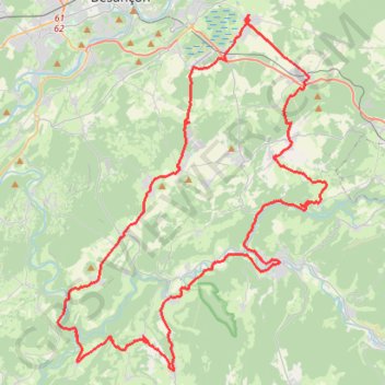 Itinéraire Saône - Lizine - Cléron, distance, dénivelé, altitude, carte, profil, trace GPS