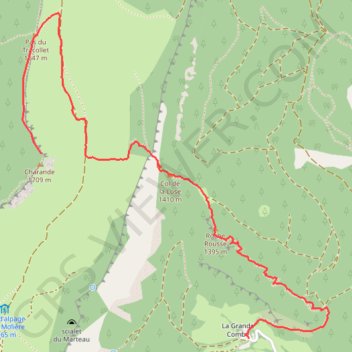 Itinéraire Charande, distance, dénivelé, altitude, carte, profil, trace GPS