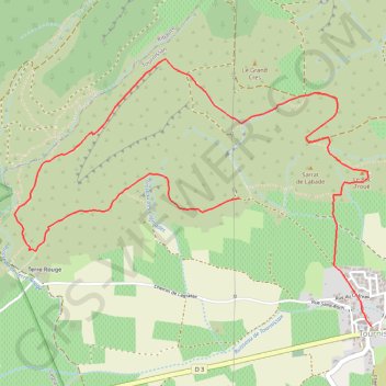 Itinéraire Tournissan-Sentier-FL+Roc-troué-7,6km, distance, dénivelé, altitude, carte, profil, trace GPS