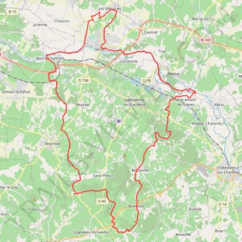 Itinéraire gravel sud 60km-17665297, distance, dénivelé, altitude, carte, profil, trace GPS