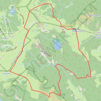 Itinéraire Autour du Hohneck, distance, dénivelé, altitude, carte, profil, trace GPS