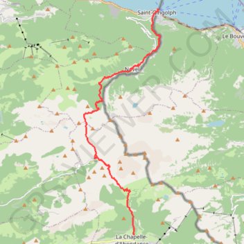Itinéraire Saint-Gingolph - La Chapelle-d'Abondance, distance, dénivelé, altitude, carte, profil, trace GPS