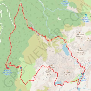 Itinéraire Belledonne - Grand Colon, distance, dénivelé, altitude, carte, profil, trace GPS