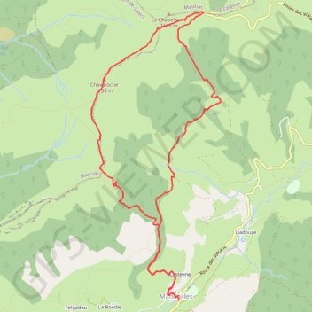 Itinéraire Le puy Chavaroche au départ de Mandailles, distance, dénivelé, altitude, carte, profil, trace GPS