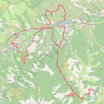 Itinéraire Prades, distance, dénivelé, altitude, carte, profil, trace GPS