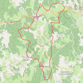 Itinéraire Estivareilles-Leignecq, distance, dénivelé, altitude, carte, profil, trace GPS