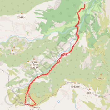 Itinéraire Tomba di Matolda, distance, dénivelé, altitude, carte, profil, trace GPS