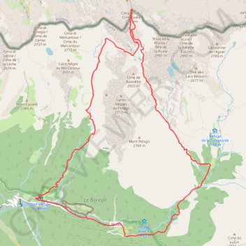 Itinéraire Cime Guilié, distance, dénivelé, altitude, carte, profil, trace GPS