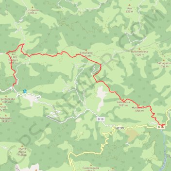 Itinéraire GR10IRATYLARRAU, distance, dénivelé, altitude, carte, profil, trace GPS