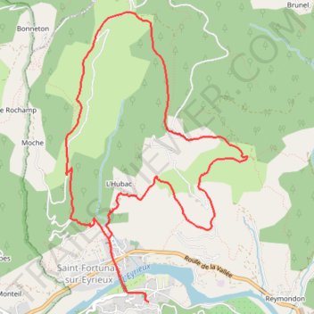 Itinéraire Saint-Fortunat-sur-Eyrieux Marche à pied, distance, dénivelé, altitude, carte, profil, trace GPS