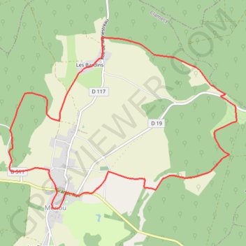 Itinéraire Circuit de la chapelle de Tête Ronde - Menou, distance, dénivelé, altitude, carte, profil, trace GPS