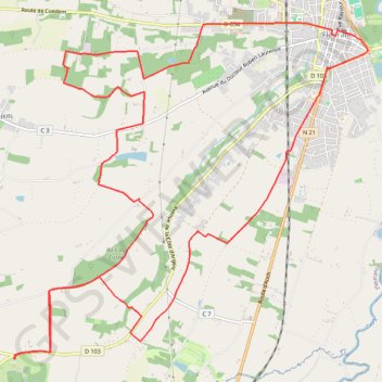 Itinéraire Vallons du Lectourois - Fleurance, distance, dénivelé, altitude, carte, profil, trace GPS