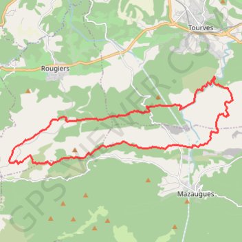 Itinéraire Gorges du Caramy - Rougiers, distance, dénivelé, altitude, carte, profil, trace GPS