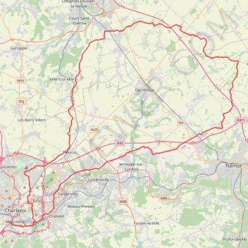 Itinéraire Les chemins Brabançons, distance, dénivelé, altitude, carte, profil, trace GPS