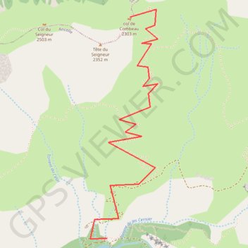 Itinéraire Col de Combeau, distance, dénivelé, altitude, carte, profil, trace GPS