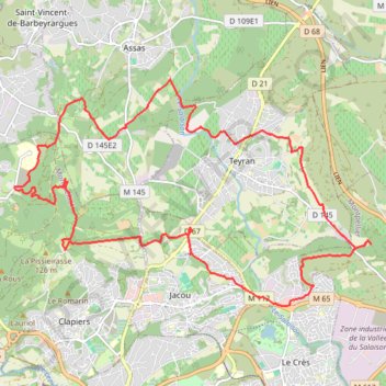 Itinéraire Vu du pic et de la mer Circuit à partir de Le Crès, distance, dénivelé, altitude, carte, profil, trace GPS