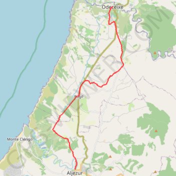 Itinéraire Rota Vicentina - Chemin historique - Étape 7, distance, dénivelé, altitude, carte, profil, trace GPS
