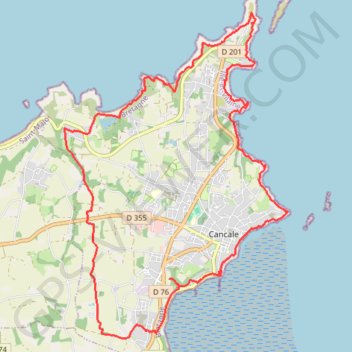 Itinéraire Grand Tour de Cancale, distance, dénivelé, altitude, carte, profil, trace GPS