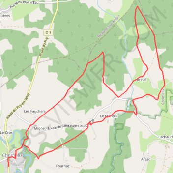Itinéraire Pays de Craponne - Chomelix, distance, dénivelé, altitude, carte, profil, trace GPS