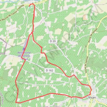 Itinéraire De Richerenches à Visan, distance, dénivelé, altitude, carte, profil, trace GPS