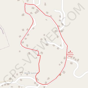 Itinéraire Morne Gommier, distance, dénivelé, altitude, carte, profil, trace GPS