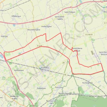 Itinéraire Circuit des Marais - Hennuin, distance, dénivelé, altitude, carte, profil, trace GPS