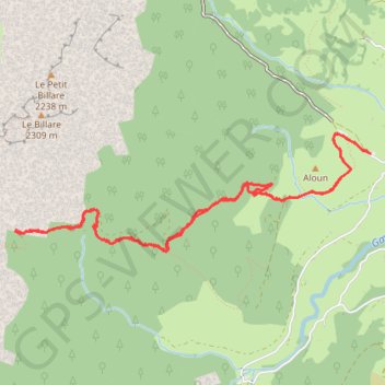 Itinéraire Vers le lac de Lhurs (64), distance, dénivelé, altitude, carte, profil, trace GPS