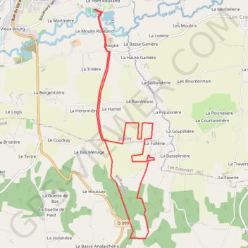 Itinéraire BOUCLE BLEUE, distance, dénivelé, altitude, carte, profil, trace GPS