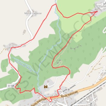 Itinéraire Polminhac - Autour du donjon, distance, dénivelé, altitude, carte, profil, trace GPS