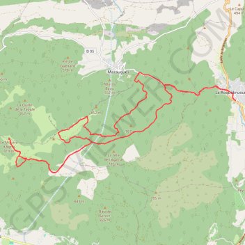Itinéraire La Roquebrussanne/Mazaugues 16 juin 2021 14:00:14, distance, dénivelé, altitude, carte, profil, trace GPS
