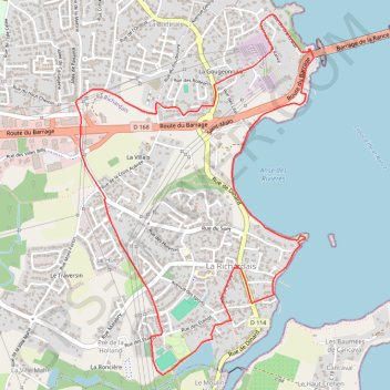 Itinéraire Entre terre et mer - La Richardais, distance, dénivelé, altitude, carte, profil, trace GPS