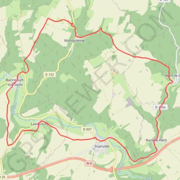 Itinéraire Les châteaux et la vallée de la Saulx, distance, dénivelé, altitude, carte, profil, trace GPS