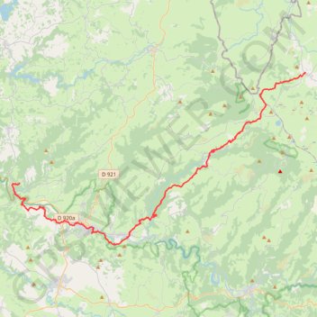 Itinéraire Nasbinals-Estaing par le GR65, distance, dénivelé, altitude, carte, profil, trace GPS