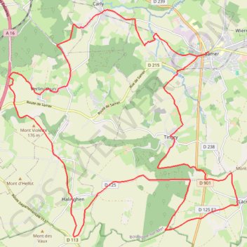 Itinéraire Le Haut Pichot - Samer, distance, dénivelé, altitude, carte, profil, trace GPS