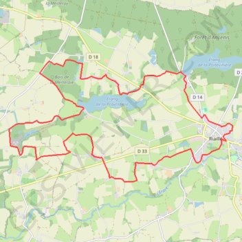 Itinéraire Riaillé - Rigole d'Alimentation, distance, dénivelé, altitude, carte, profil, trace GPS
