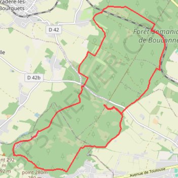 Itinéraire Balade à VTT en Forêt de Bouconne, distance, dénivelé, altitude, carte, profil, trace GPS