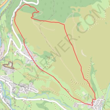 Itinéraire La crête de jézeau, distance, dénivelé, altitude, carte, profil, trace GPS