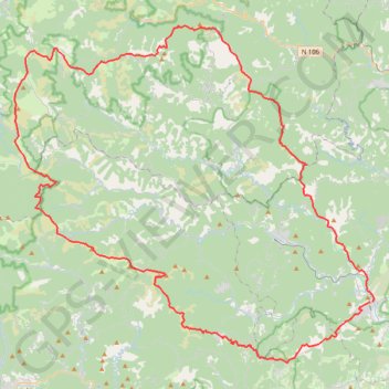 Itinéraire GR67 Tour Pays Cévenol, distance, dénivelé, altitude, carte, profil, trace GPS