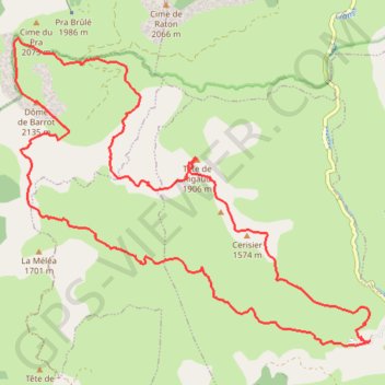 Itinéraire Tête de Rigaud et Dôme de Barrot depuis Rubi, distance, dénivelé, altitude, carte, profil, trace GPS