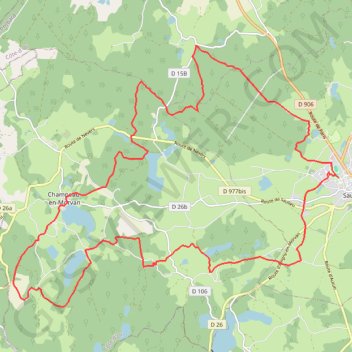 Itinéraire Parc du Morvan - Saulieu, distance, dénivelé, altitude, carte, profil, trace GPS