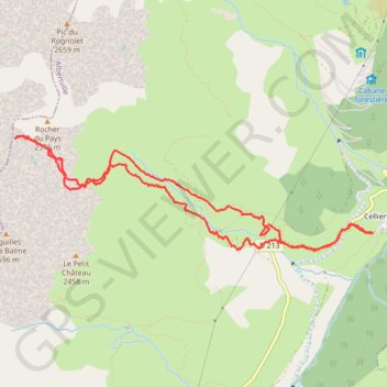 Itinéraire Le Col François (Lauzière), distance, dénivelé, altitude, carte, profil, trace GPS