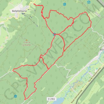 Itinéraire Station des Rousses : le massif du Risoux, distance, dénivelé, altitude, carte, profil, trace GPS